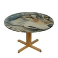 thumbnail image 3 of Round Tablecloths Table Covers with Fitted Tablecloth Circular Tablecloths, 3 of 8