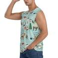 thumbnail image 3 of Fotbe Men's Christmas Winter Animals Print Men's Sleeveless Muscle Tank Tops Casual T-Shirts for Gym Workout Beach-X-Large, 3 of 8