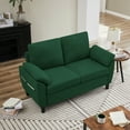 thumbnail image 2 of Soscana Loveseat with Storage Side Pockets, 2 Seat Sofa Love Seat Small Couch for Living Room Bedroom Apartment Office Studio,Green, 2 of 8