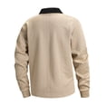 thumbnail image 3 of MYAOYI Mens Long Sleeve Polo Shirt Diamond Textured Collared Pullover, 3 of 8