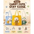 thumbnail image 3 of Pet Carrier Canvas Shoulder Tote Bag for Small Dogs & Cat, Plush Character Head-Out Puppy Carrier Purse, Cute Cat Tote Bag Gift for Pet Lovers, Portable Travel Shopping Walking Bag, 3 of 9