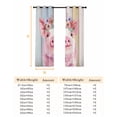 thumbnail image 6 of Farmhouse Pig Blackout Curtains for Bedroom/Living Room, Spring Floral Farm Animal Wooden Thermal Insulated Kitchen Drapes with Grommets, Light Blocking Window Treatment, 2 Panels 52" x 63", 6 of 7