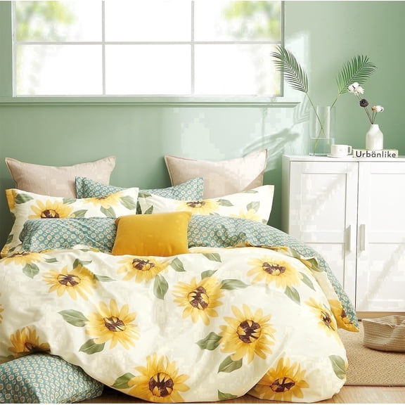 Say Yes Bedding Mia 2-Piece Sunflower Comforter Set, Twin XL Lightweight Reversible All Season Bedding Set