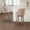 Pink, variant on Metal Ring Footrest Included / Blue Polyester Medium High Back Counter Stool
