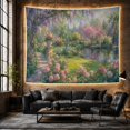 thumbnail image 6 of Impressionist Idyllic Garden with Left Weathered Stone, Mystical Fantasy for Space Lovers, Wall Decor, Valentine'S Day Gift, Tapestry Wall Hanging for Dorm and Living Room, 6 of 7