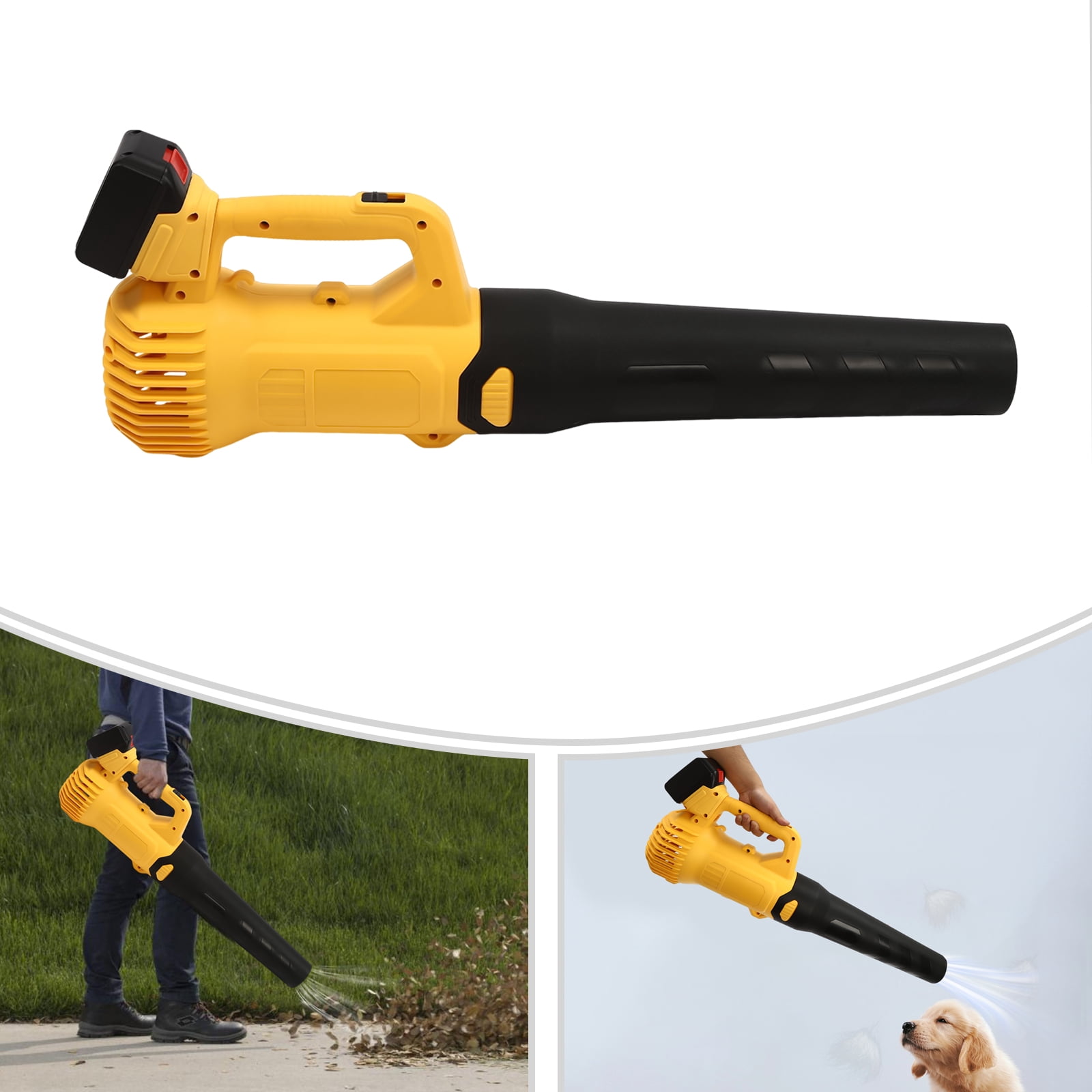 3000W Cordless Leaf Blower, 3.3m³/min Air Output, Turbocharged with Lithium Battery for Efficient Garden and Construction Site Cleaning