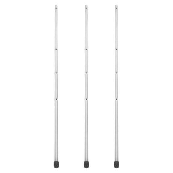 LOLIPPYY 3Pcs Plated Silver Foosball Table Rods High Strength Iron Replacement Parts for Football Tables