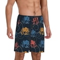 thumbnail image 2 of Fuzoiu cartoon doodle octopus Print Pajama Shorts for Men, Men's Pajama Bottoms,Mens Lounge Sleepwear,Pajama Pants with Pocket-XX-Large, 2 of 6