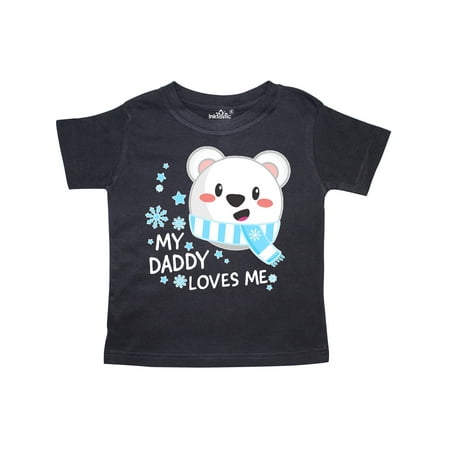 

Inktastic My Daddy Loves me- polar bear Gift Toddler Boy or Toddler Girl T-Shirt