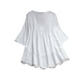 thumbnail image 2 of Gomelly Ladies Shirts Flowy Blouse Loose Tops Women Elegant Business Summer Pleated Tunic Shirt White XS, 2 of 4