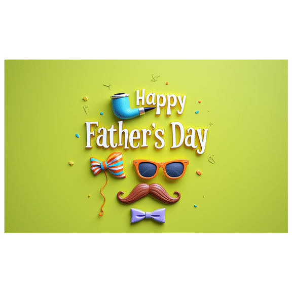 Colorful Design Happy Father's Day Banner Decorative Elements Father's Day Celebration Prop for Holiday Event Indoor Decoration Party