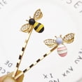 thumbnail image 4 of 1 pieza de horquillas de abeja dulce, pasadores laterales encantadores, horquillas para niñas, dama (negro y amarillo), 4 of 5