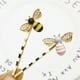 thumbnail image 4 of 1 pieza de horquillas de abeja dulce, pasadores laterales encantadores, horquillas para niñas, dama (negro y amarillo), 4 of 5