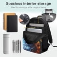 thumbnail image 4 of KUIFORTI Ice Fire Wolf Print Kids School Backpack Large Capacity with Multiple Organizer Pockets for Elementary Middle Boys Back to School Gifts for Students, 4 of 7