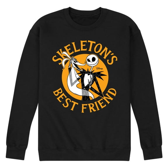 Nightmare Before Christmas - Skeletons Best Friend Zero And Jack - Men's Crew Fleece Sweatshirt