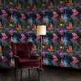 thumbnail image 2 of Boho Peel and Stick Wallpaper Forest Night Golden Lines Stained Glass Butterflies Wall Mural 23.6in x 9.8ft Self Adhesive Removable Wall Paper Renter Friendly Wallpaper for Nursery Bedroom Cabinets, 2 of 8
