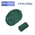 thumbnail image 2 of Uxcell Elastic Fabric Cloth Yarn 7oz/ 200g T Shirt Crochet Yarns for DIY Bag Carpet Cushion 2 Rolls Dark Green, 2 of 7