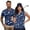 Blue Dog Paw, variant on KUIFORTI American Flag Matching Golf Shirts for Couple Moisture Wicking Women's Matching Hawaiian Golf Shirt for Couple Suitable for Golf Enthusiasts Machine Washable