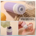 thumbnail image 3 of HonorHut Travel Silicone Bottles Set Portable Refillable Travel Essentials with Toiletry Bag LeakProof Squeezable Toiletry Containers Accessories Coral Purple, 3 of 8