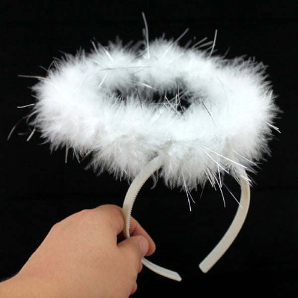 Angel Headband Fairy Cosplay Costumes Xmas Christmas Party, White/Black Images Angel Headband Fairy Cosplay Costumes Xmas Christmas Party, White/Black