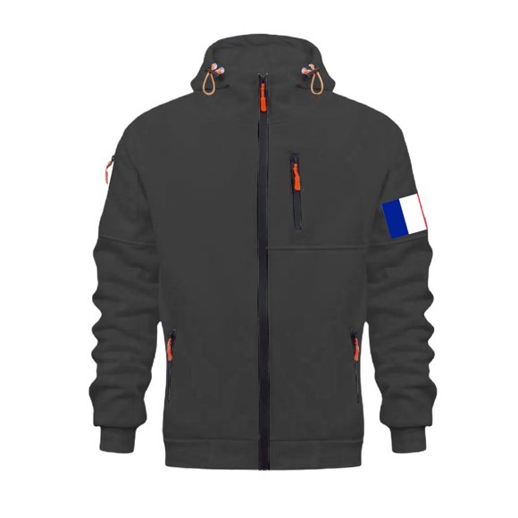 LUOGENLI Hoodies for Men Zip up Navy Blue Men's Zip up Hoodie Casual Loose Fit Pullover Sweatshirt for Fall Winter Comfortable Streetwear Outerwear with Hood Men Hoodies Pullover Graphic Grey2 Size XL