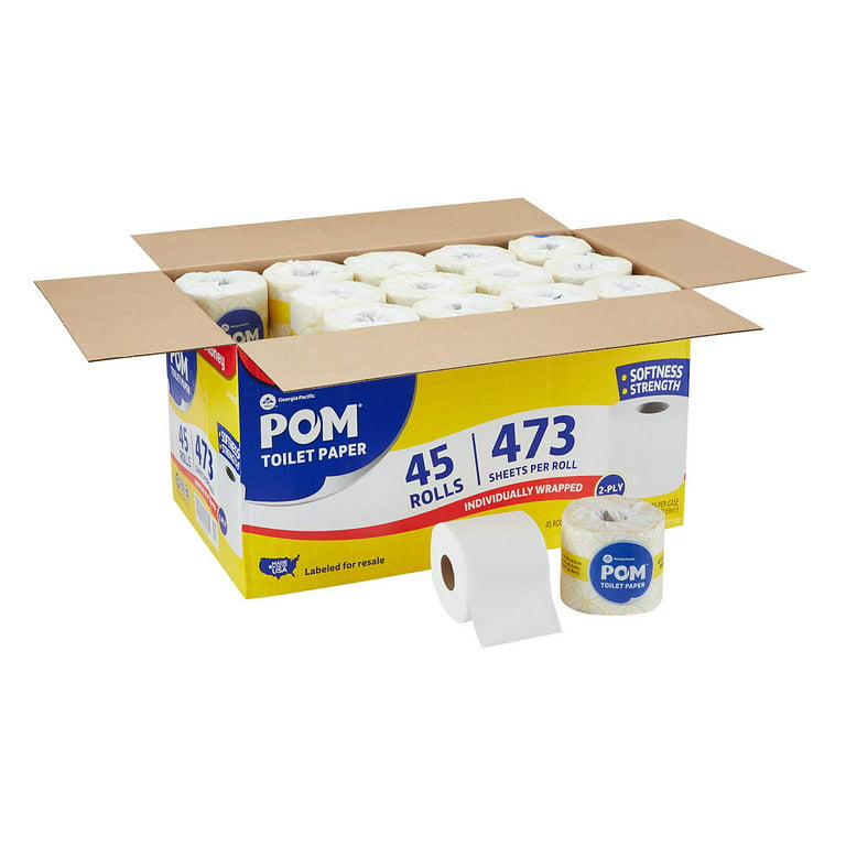 POM Bath Tissue, Septic Safe, 2-Ply, White (473 sheets/roll, 45 rolls) -  Sam's Club