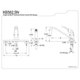 thumbnail image 2 of Kingston Brass Wyndham Single Handle Kitchen Faucet With Black Sprayer, 2 of 2