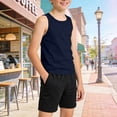 thumbnail image 2 of UngA Boys Cotton Undershirts Tank Tops Toddler Kids Soft Sleeveless Tshirt for Boys (Navy,7-8 Years), 2 of 5