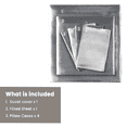 thumbnail image 4 of Ahmedani Linen 6 Pieces Satin Sheet Queen-Size Duvet Cover Adult Bed Set 4 Pillowcases - Grey, 4 of 9