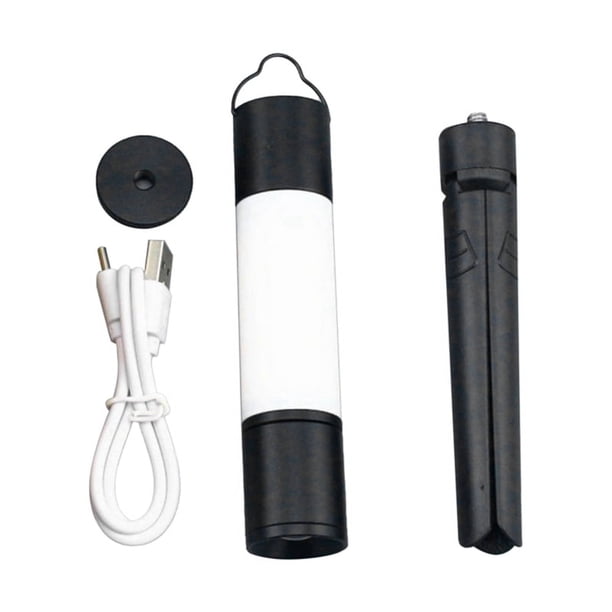Linterna Telescópica LED para Acampar Al Aire Libre con Tuercas para Trípode, Lámpara de Mesa Retráctil Recargable Multifuncional, C