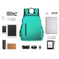 thumbnail image 4 of Balery Turquoise Light Blue Mochila Ligera para Hombres y Mujeres – Resistente y Impermeable, Ideal para la Escuela, el Trabajo, los Viajes y el Uso Diario, 4 of 7