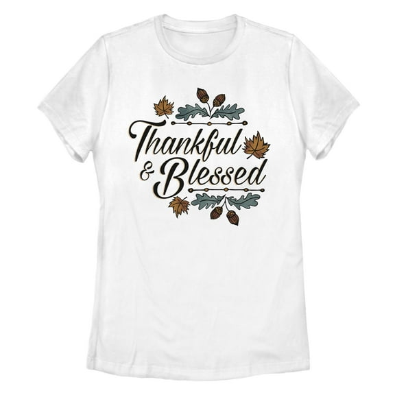 Women's Lost Gods Thankful and Blessed Graphic T-Shirt
