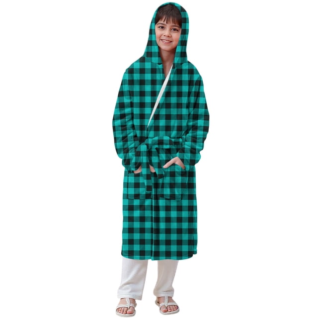 RXMEKW Peignoir à Capuche en Velours pour Filles, Pyjama à Manches Longues pour Enfants