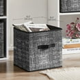 thumbnail image 4 of LEDREM 10.2" Storage Cubes Organizer 6-Pack Foldable Fabric Bins with Double Handles, Cube Shelves Organizer for Clothes, Toys, Classic Black, 4 of 5