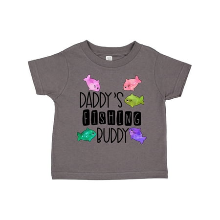 

Inktastic Daddy s Fishing Buddy with Colorful Fish Gift Toddler Boy or Toddler Girl T-Shirt