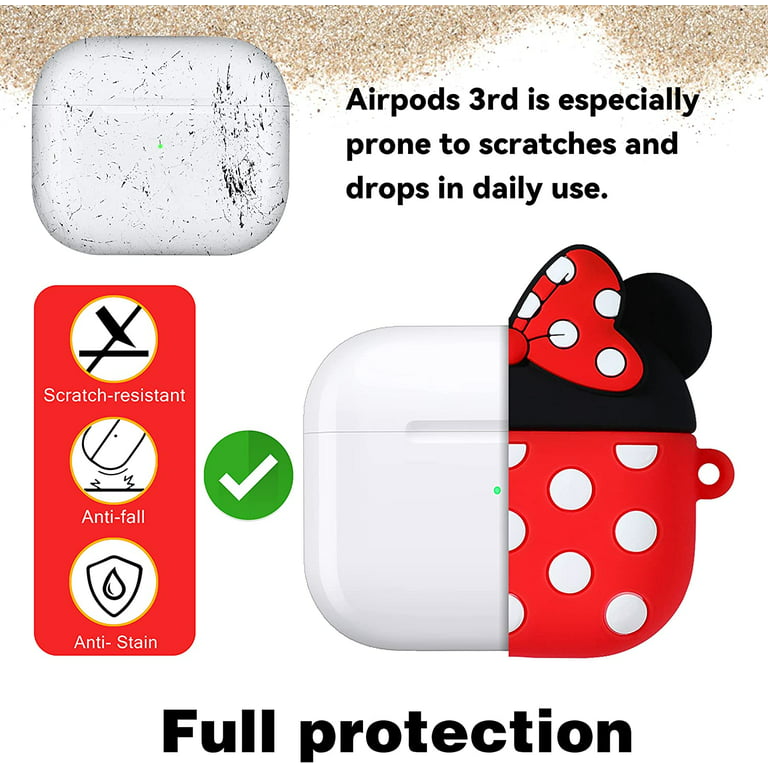 Groupnineet Case for AirPods Pro/for AirPods 3 Cute,3D Animal Fashion Character Silicone Cartoon Kawaii Airpod Skin Fun Funny Cool Keychain Design