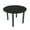 Black Cypress w/Matte Black Base, variant on 42" Small Round Table Metal Post Legs Conference Room Breakroom