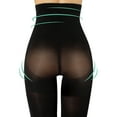 thumbnail image 4 of HIGH WAIST PANTYHOSE | OPAQUE SHAPING TIGHTS | WINTER PANTYHOSE | 80 DEN | BLACK | S, M, L, XL | ITALIAN HOSIERY | (XL, Black), 4 of 9