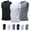 Black+white+gray, variant on KANOHENO Compression Vest for Men,New Version Ionic Shaping Sleeveless Shirt,for Gym,Running