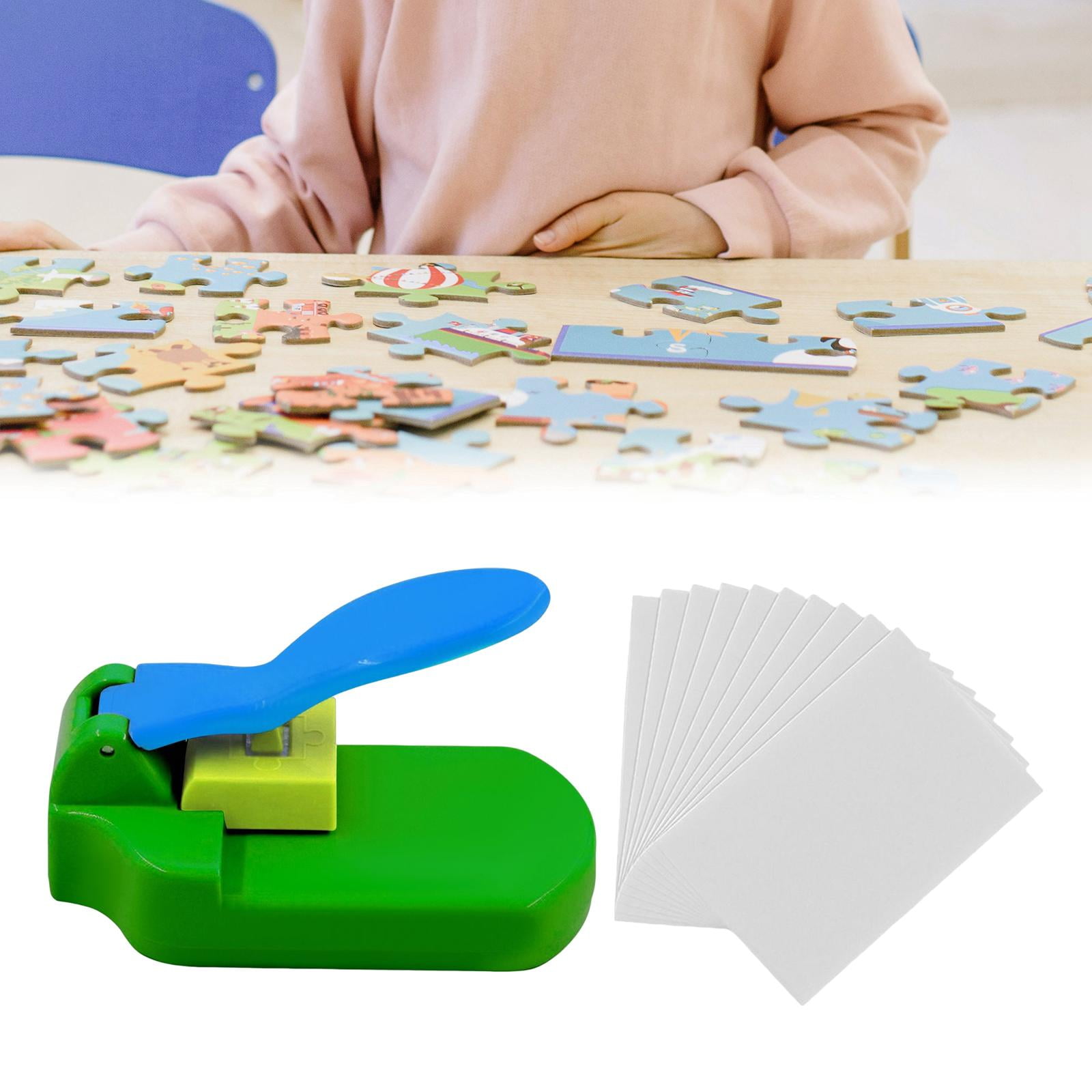 Creative Puzzle Making Machine Paper Cutting Machine Puzzle Maker DIY Supplies for School Classroom Kids Scrapbook , Blue