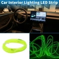 thumbnail image 3 of Cuerda de luz LED EL de 1m Unique Bargains, tira de luz brillante para decoración de automóviles, encendedor de cigarrillos (12v) verde fluorescente, 3 of 7