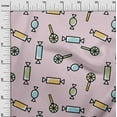 thumbnail image 2 of oneOone Cotton Jersey Rose Pink Fabric Candy Stick Kids Sewing Fabric By The Yard Printed Diy Clothing Sewing Supplies 58 Inch Wide, 2 of 4