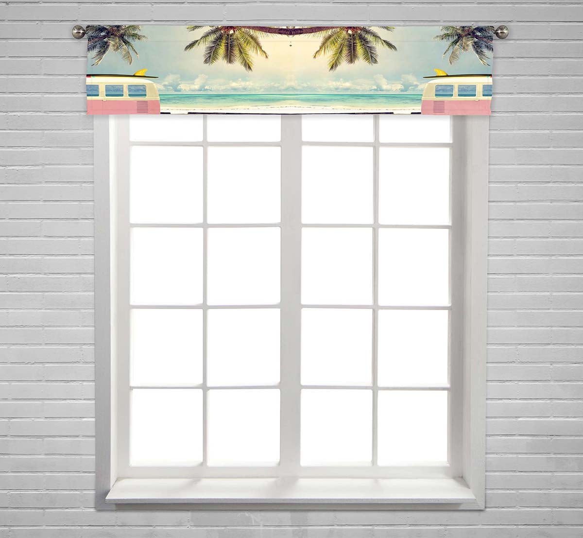 Surfboards Tropical Collection Window Curtain Valance 