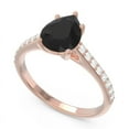 thumbnail image 2 of Diamond-Capitals 2.30 Carat Elegant Natural Diamond Black Onyx Gemstone Proposal Ring for Ladies Solid 18K Rose Gold Size 7.5, 2 of 8