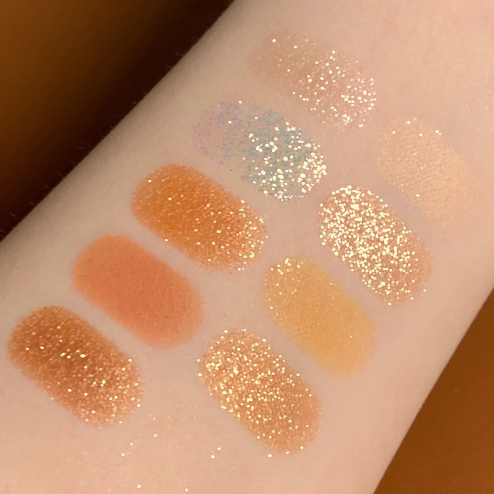 Korean Glitter Liner Makeup for Preteen Garb2art Cosmetics Sparkling Earth Neutral Eye Shadow Hand Pallet Makeup Make up Pallet Cute Makeup Glow in The Dark Neon Make up Shadow 370 Wet