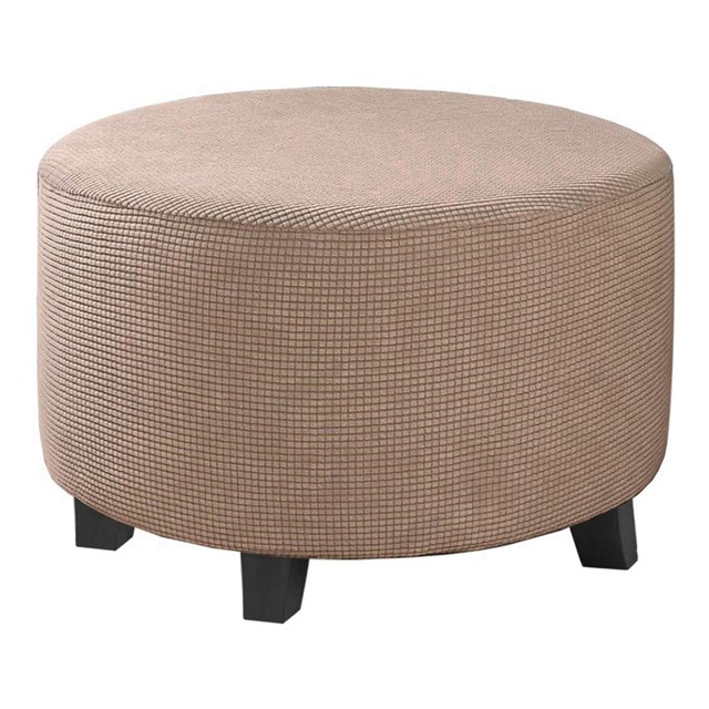 Housses de Pouf Rondes Housse Ronde er Antipoussière - Kaki