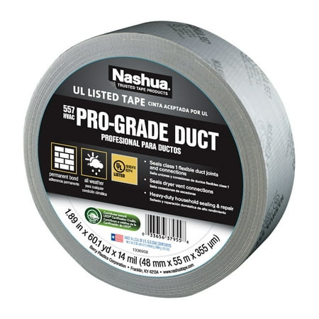 Nashua 557 HVAC Duct Tape 1.89 in. x 60.1 Yard. Listed Duct Tape Silver