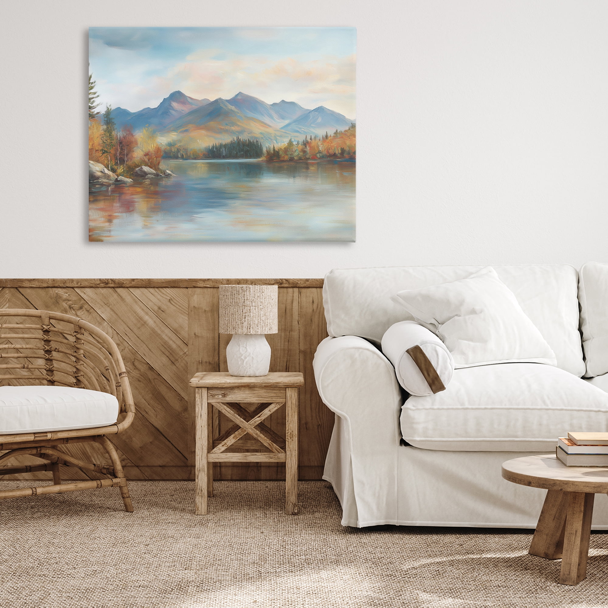 Stupell Industries Rustic Lake Landscape in Fall Canvas Wall Art, design by LSR Design Studio