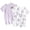 Purple+Grape, variant on WIBACKER 2-Pack Baby Girls Boys Summer Romper Pajamas Newborn Baby Soft Cotton Short Jumpsuit Infant Sleepwear Set