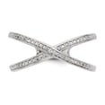 thumbnail image 4 of White Sterling Silver Ring Band Fashion Closed Back Diamond Round Clear, 4 of 4